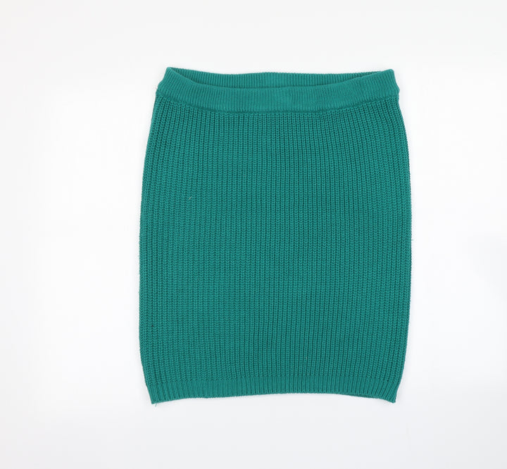 Classic Woman Womens Green A-Line Skirt Size 14