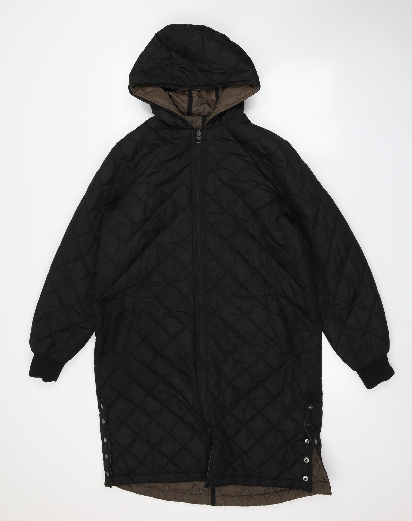concepts Womens Black   Parka Coat Size M