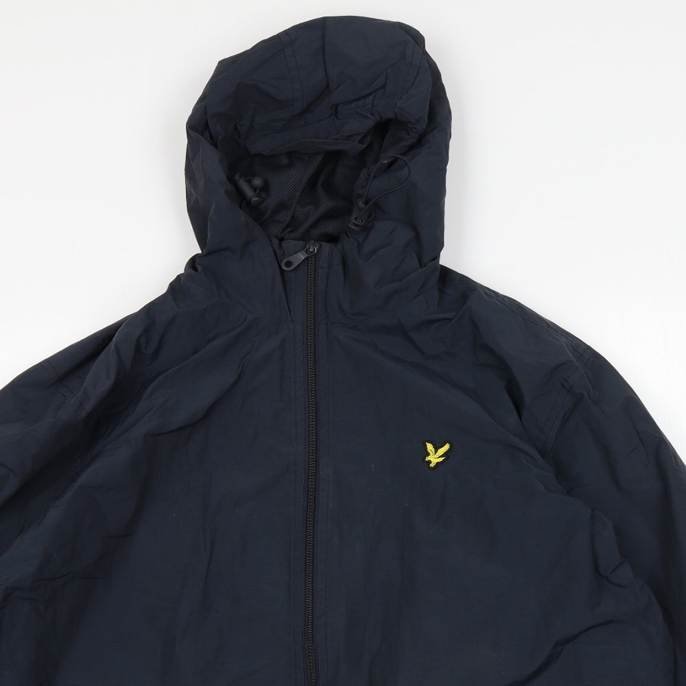 Lyle & Scott Mens Blue   Rain Coat Coat Size XL