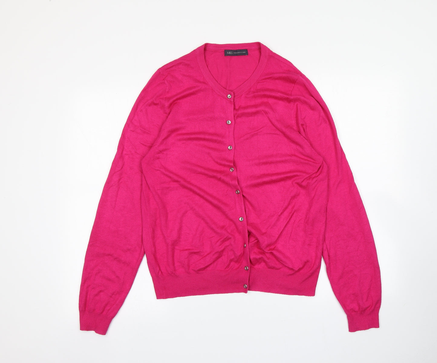 Marks and Spencer Womens Pink   Cardigan Jumper Size 16