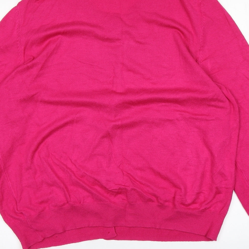 Marks and Spencer Womens Pink   Cardigan Jumper Size 16