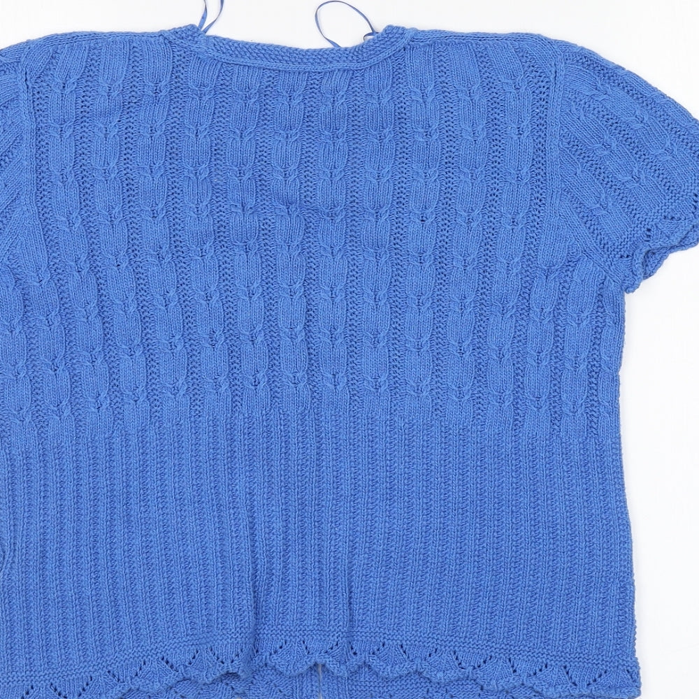 M&Co Womens Blue   Cardigan Jumper Size M