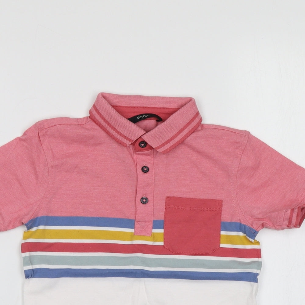 George Boys Pink   Basic Polo Size 5-6 Years