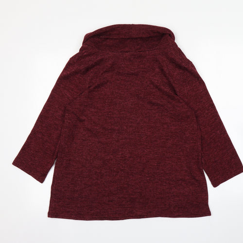 Mia Moda Womens Red   Basic T-Shirt Size 16