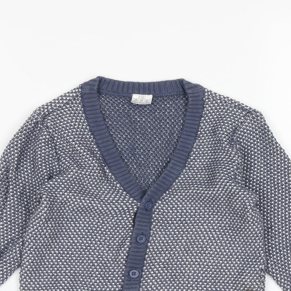 F&F Girls Blue   Cardigan Jumper Size 3-4 Years