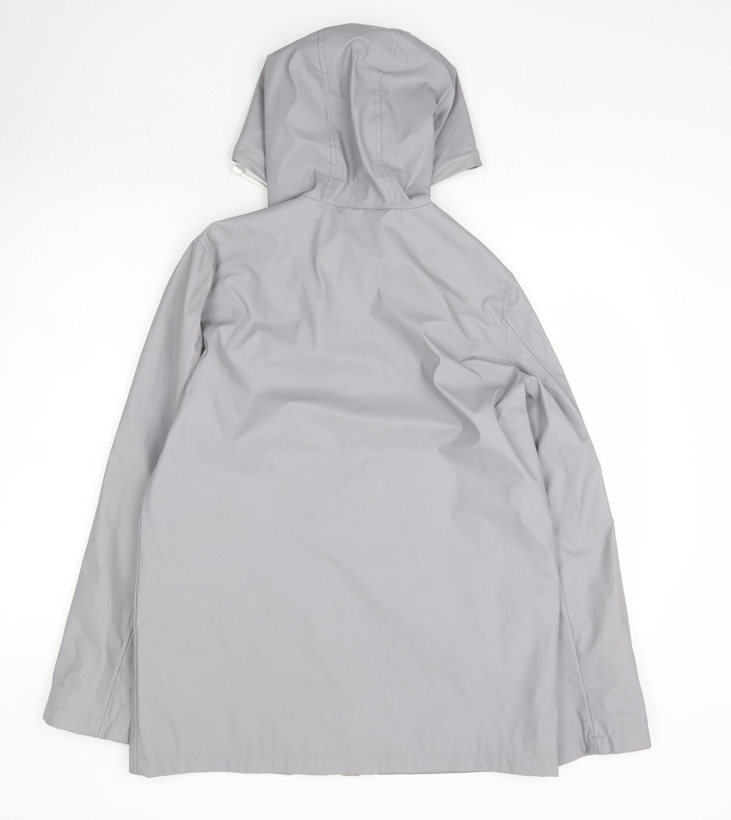 Topshop Womens Grey   Rain Coat Coat Size 12