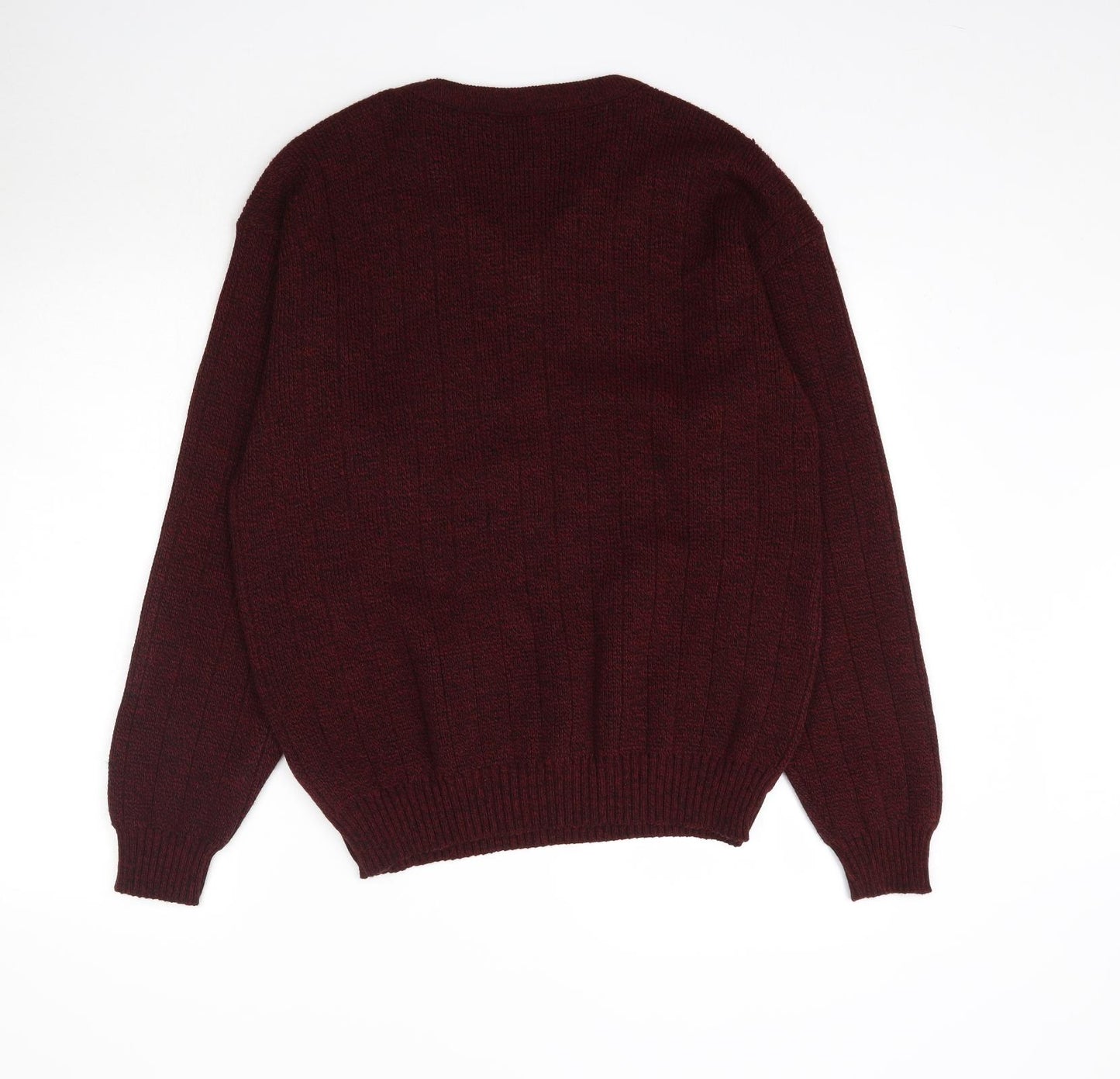 Menswear Mens Red  Knit Pullover Jumper Size L