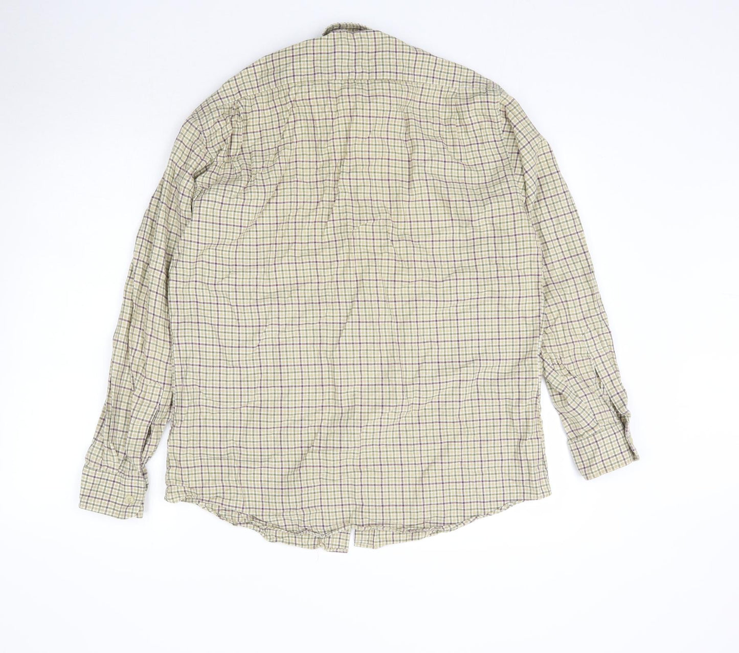 St Michael Mens Multicoloured Plaid   Button-Up Size 39