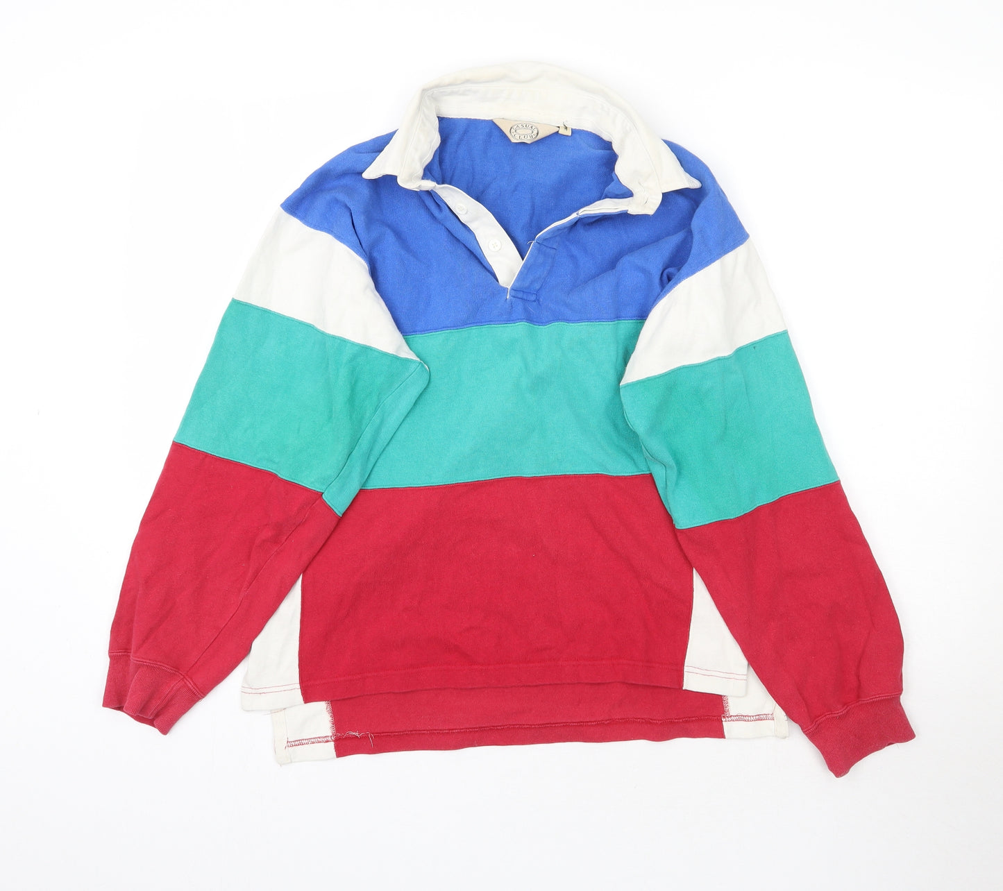 Casual Club Mens Multicoloured Striped   Polo Size S  - Rugby