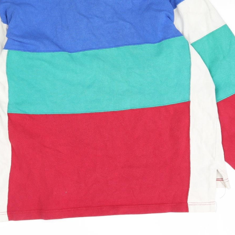Casual Club Mens Multicoloured Striped   Polo Size S  - Rugby