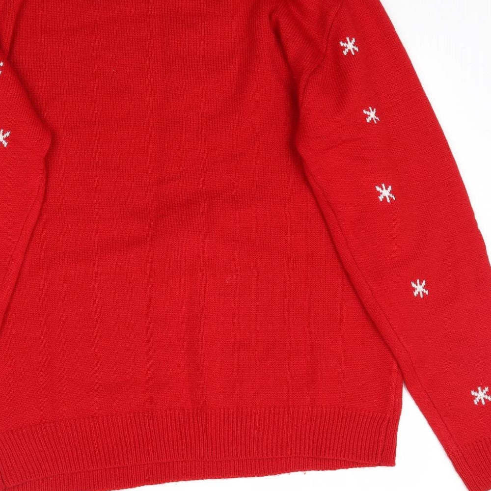 Primark Mens Red   Pullover Jumper Size XL  - Christmas Rudolph Reindeer
