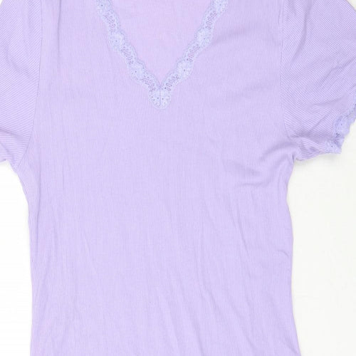 M&Co Womens Purple Striped  Mini  Size S
