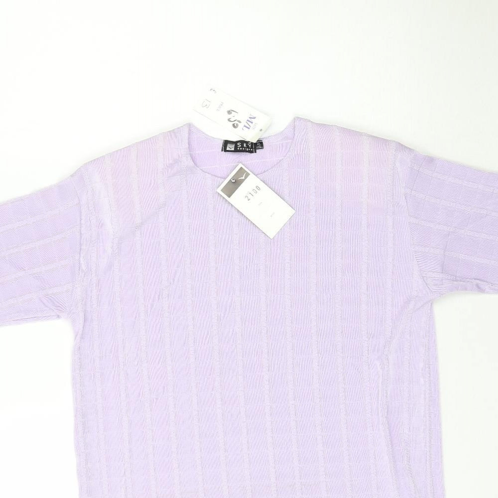 Sky Designs Womens Purple   Basic Blouse Size M