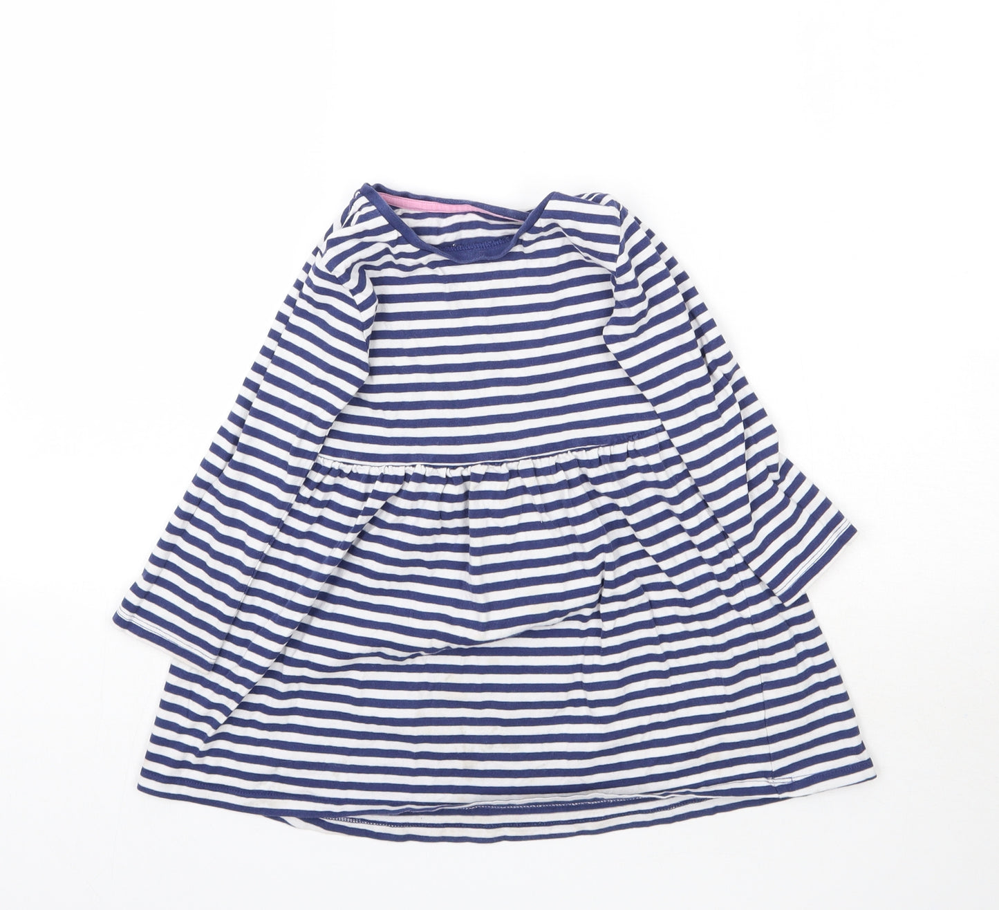 Matalan Girls White Striped  Fit & Flare  Size 4-5 Years