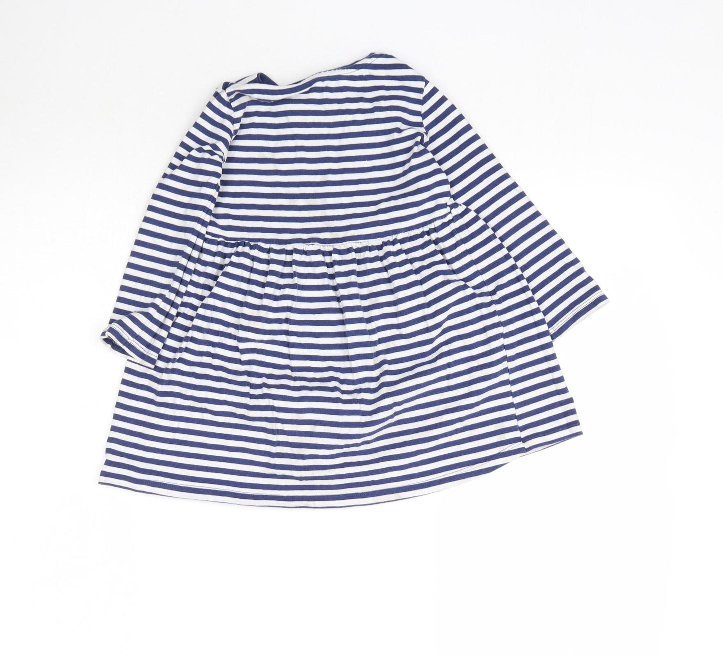 Matalan Girls White Striped  Fit & Flare  Size 4-5 Years