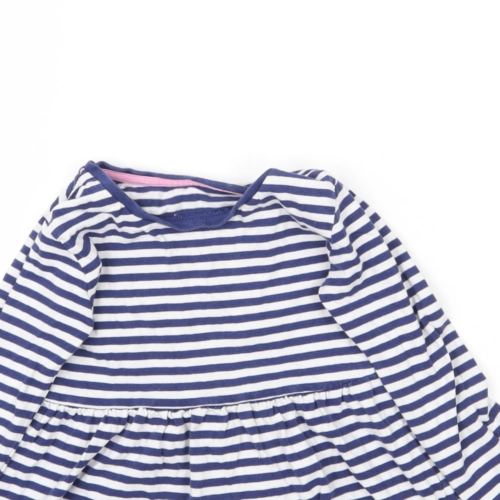 Matalan Girls White Striped  Fit & Flare  Size 4-5 Years