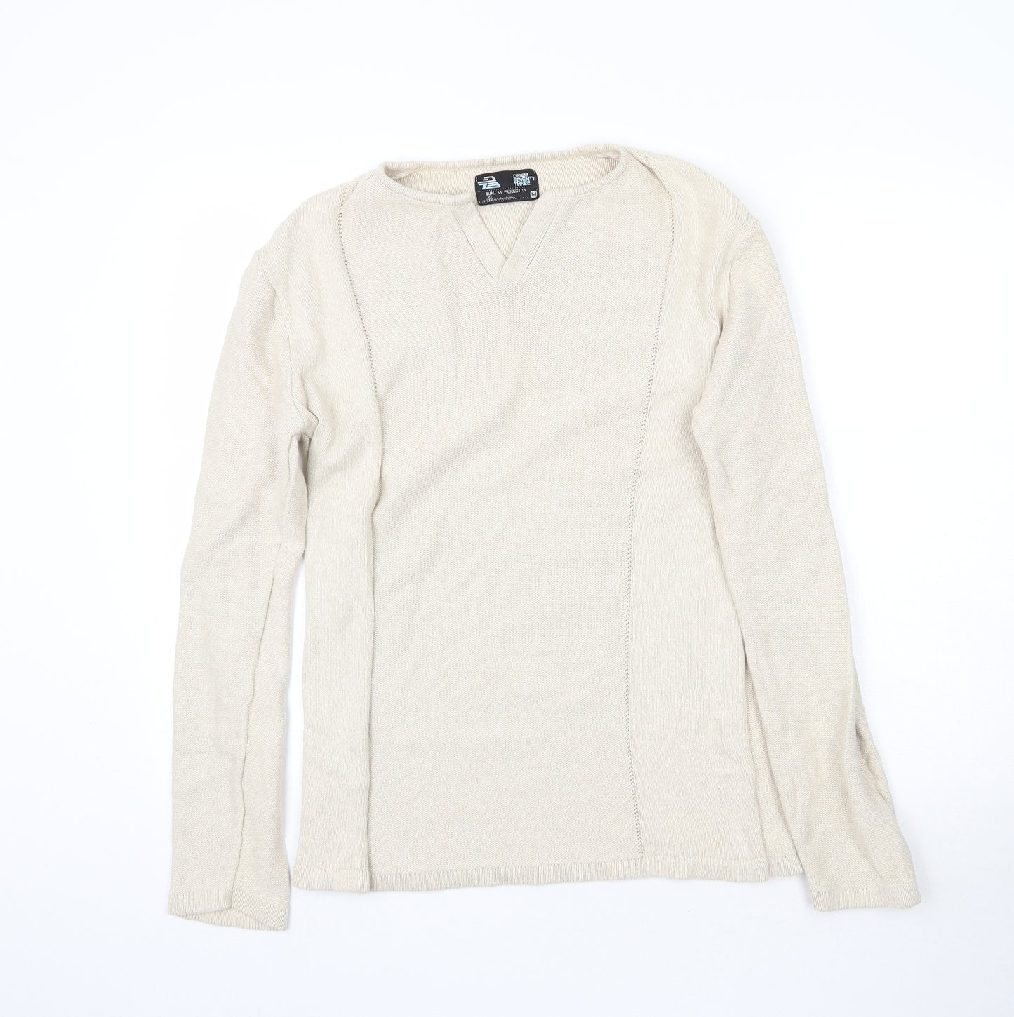 Denim 73 Womens Beige  Knit Pullover Jumper Size M