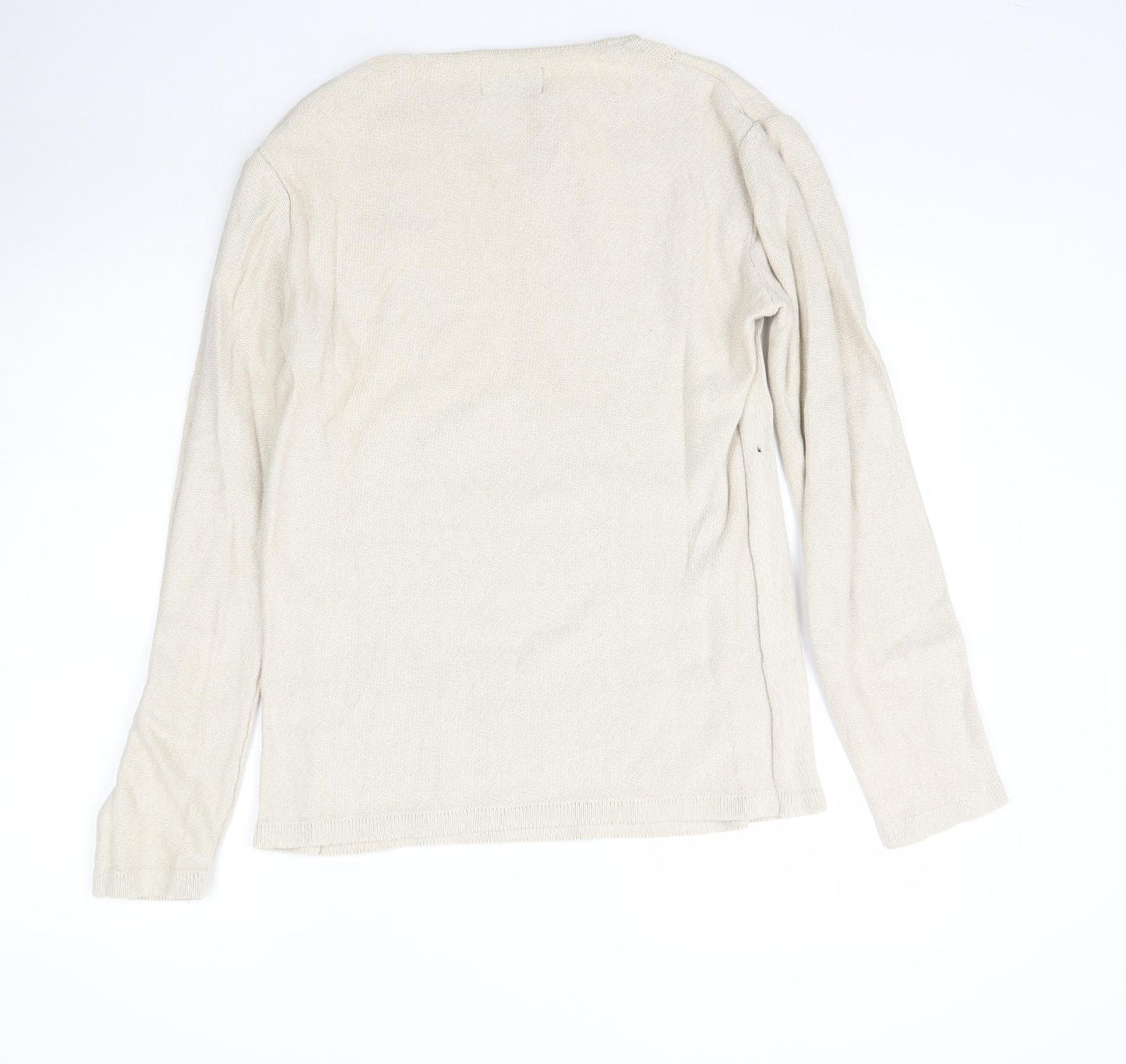 Denim 73 Womens Beige  Knit Pullover Jumper Size M