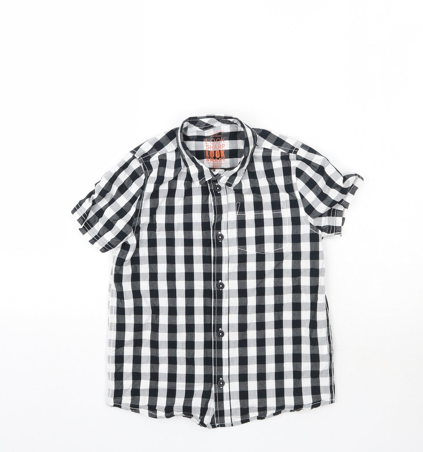 F&F Boys Multicoloured Plaid  Basic Button-Up Size 7-8 Years
