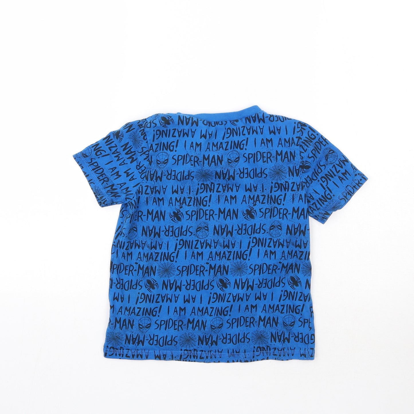 George Boys Blue   Basic T-Shirt Size 6-7 Years  - Spiderman