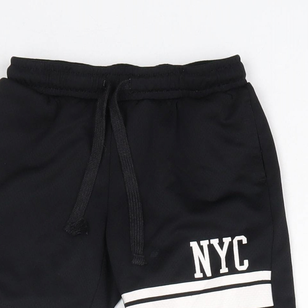 Matalan Boys Black   Sweat Shorts Size 4 Years