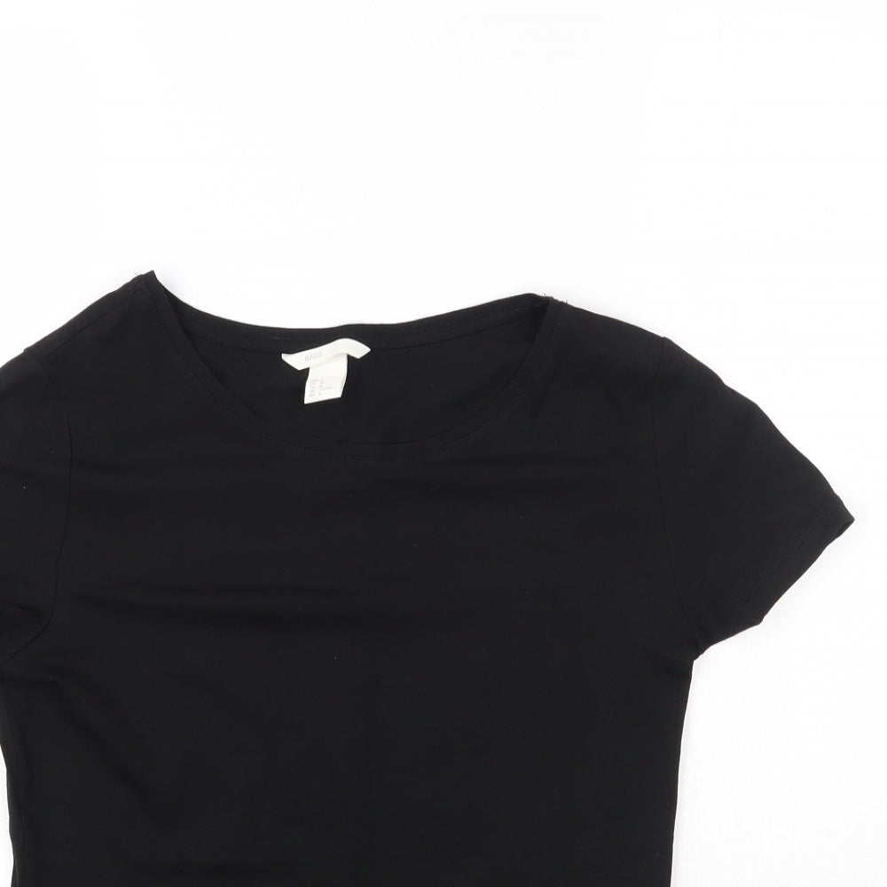 H&M Womens Black   Basic T-Shirt Size M