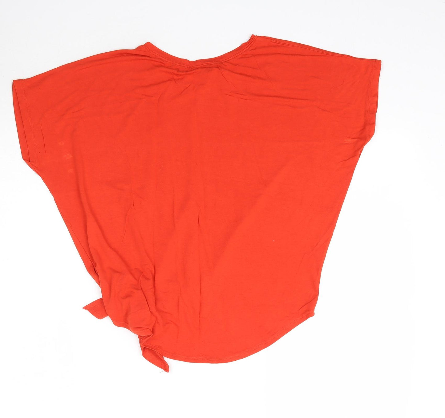 New Look Womens Orange   Basic T-Shirt Size 8  - Tie detail