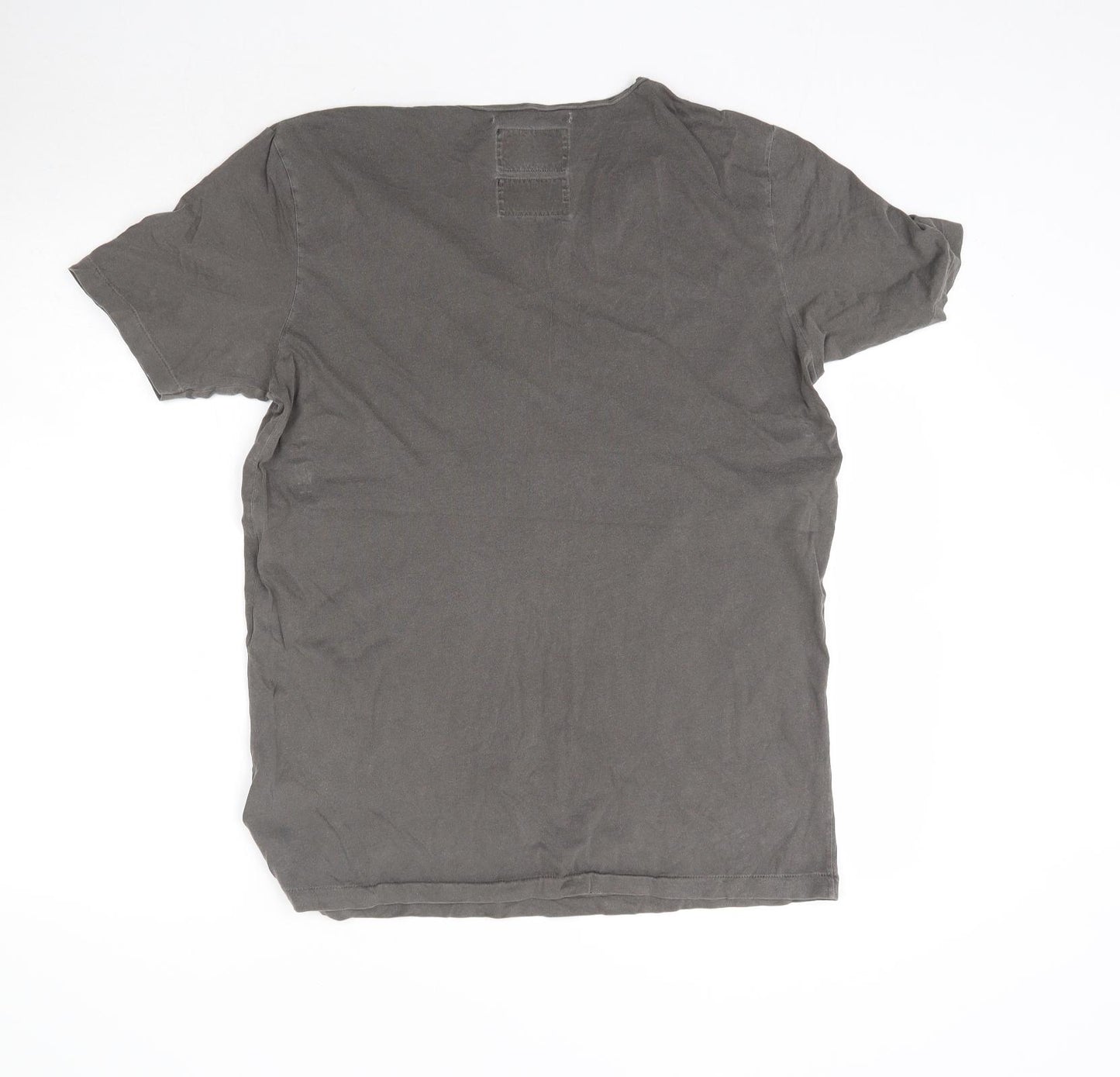 All Saints Mens Grey    T-Shirt Size M