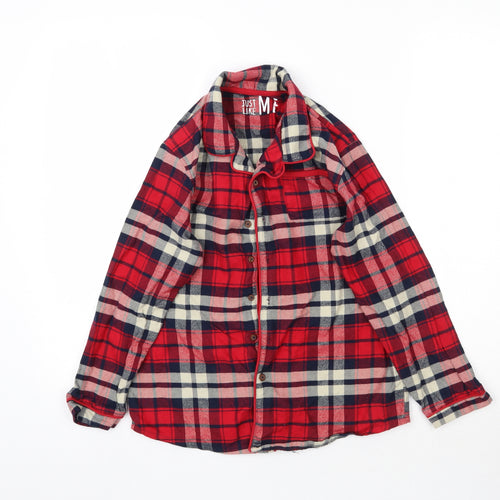 NEXT Girls Red Plaid  Top Pyjama Top Size 10-11 Years