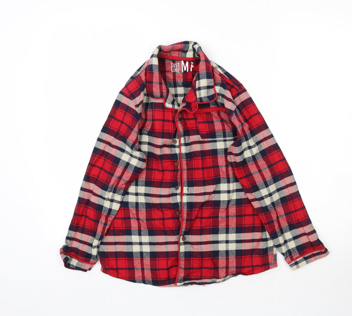 NEXT Girls Red Plaid Top Pyjama Top Size 10-11 Years