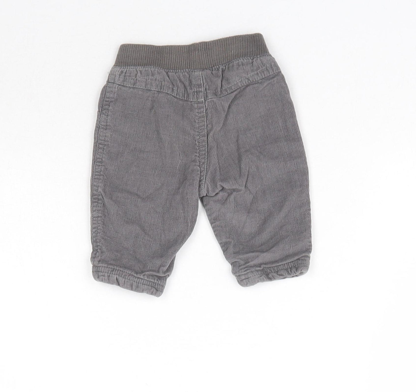 F&F Baby Grey  Corduroy Jogger Trousers Size 0-3 Months
