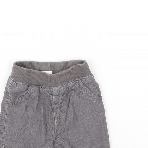 F&F Baby Grey  Corduroy Jogger Trousers Size 0-3 Months