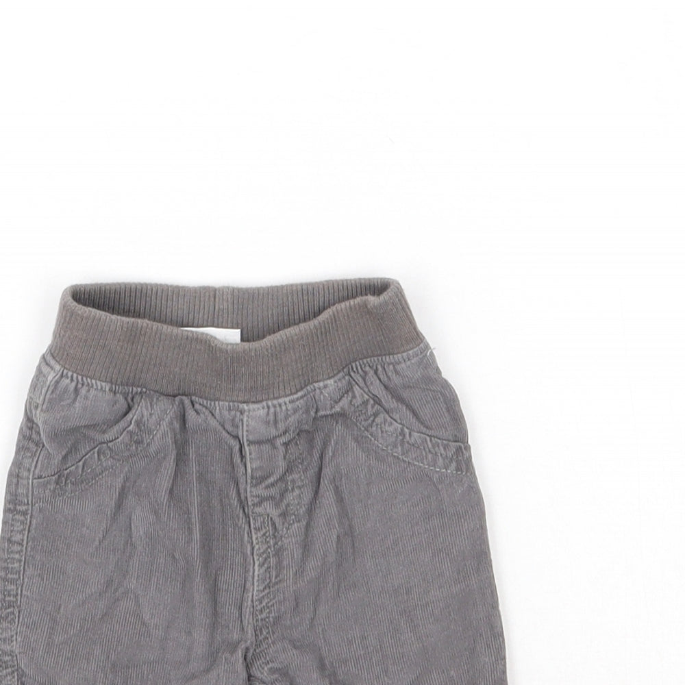 F&F Baby Grey  Corduroy Jogger Trousers Size 0-3 Months