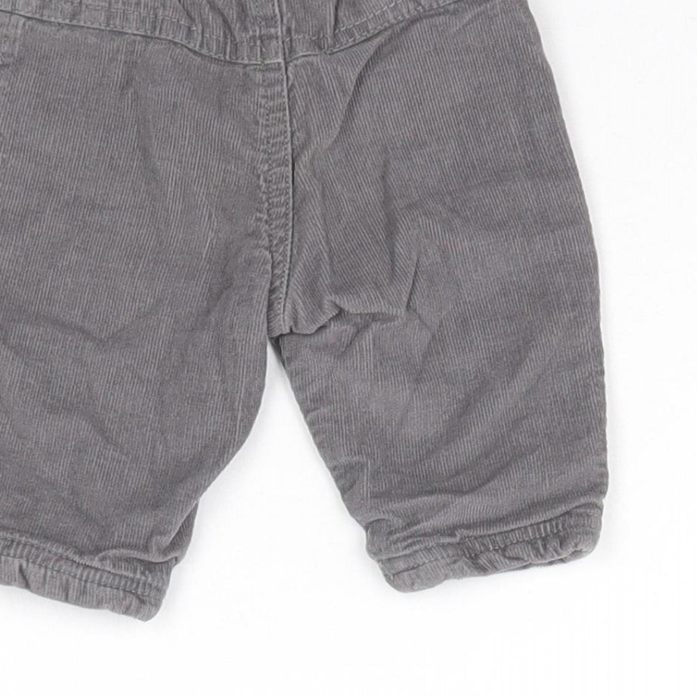 F&F Baby Grey  Corduroy Jogger Trousers Size 0-3 Months