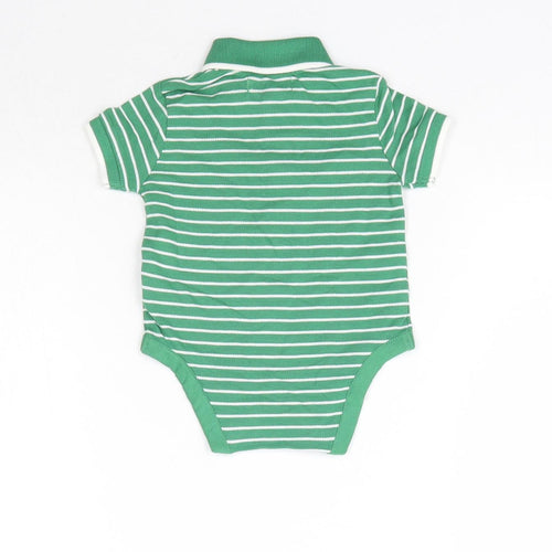 BY Very Baby Green Striped  Basic Polo Size 0-3 Months