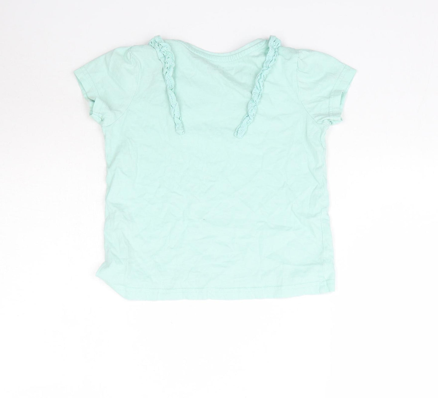 Primark Girls Green   Basic T-Shirt Size 6-7 Years