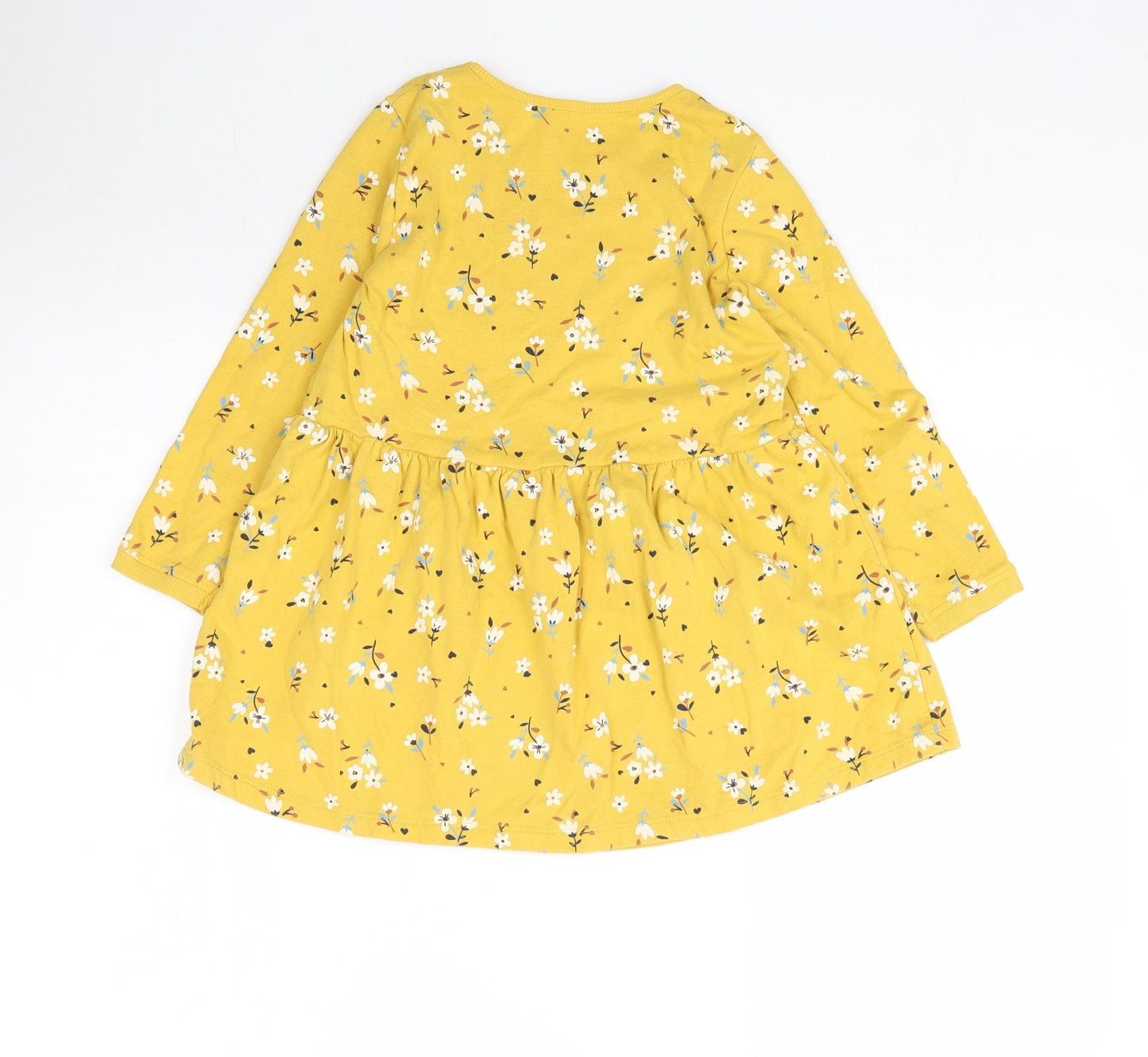 George Girls Yellow Floral  Fit & Flare  Size 5-6 Years