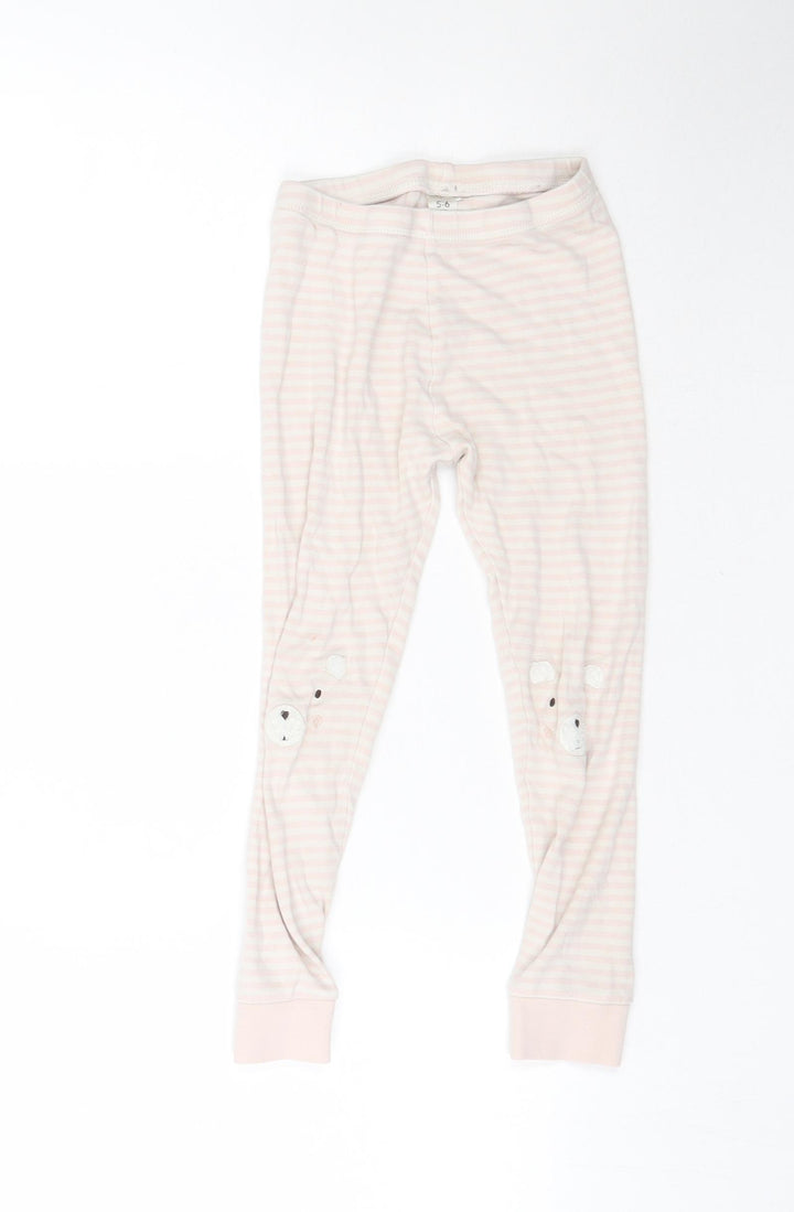George Girls Pink Striped Pyjama Pants Size 5-6 Years