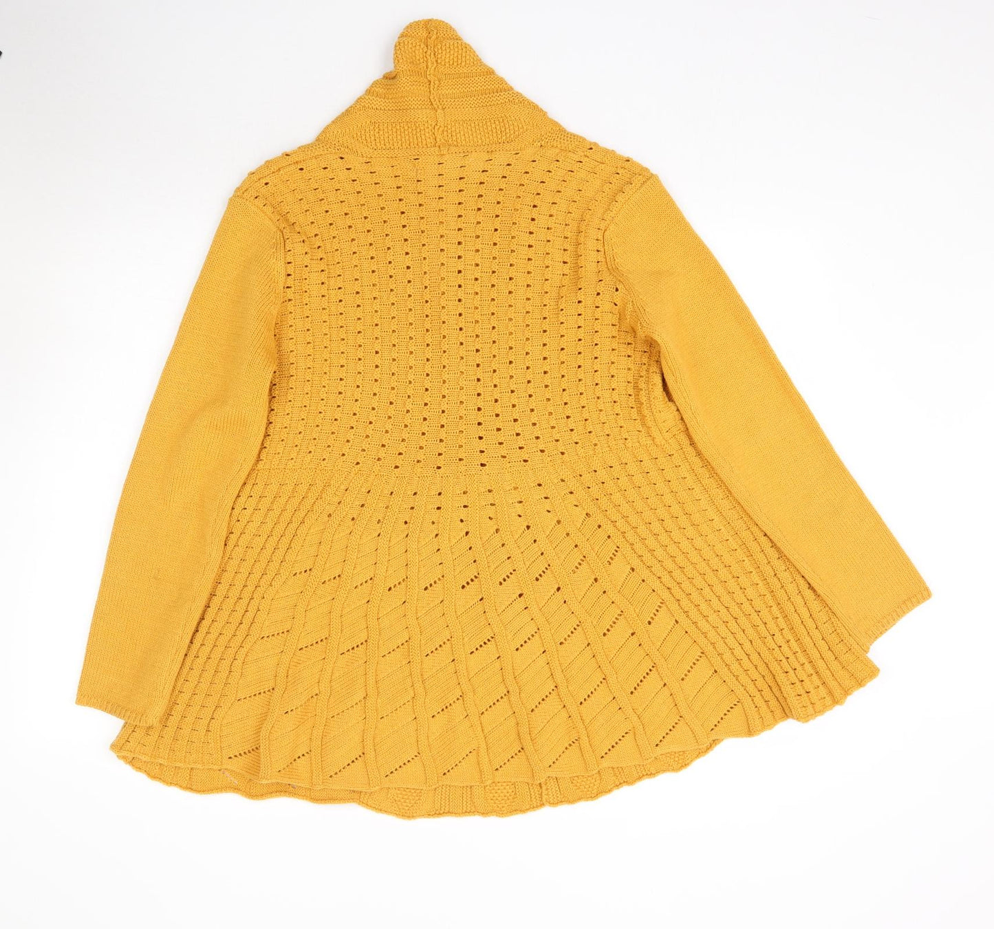 Essential Collection Womens Yellow  Knit Cardigan Jumper Size 16