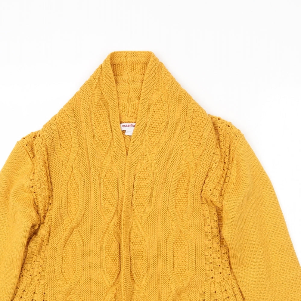 Essential Collection Womens Yellow  Knit Cardigan Jumper Size 16