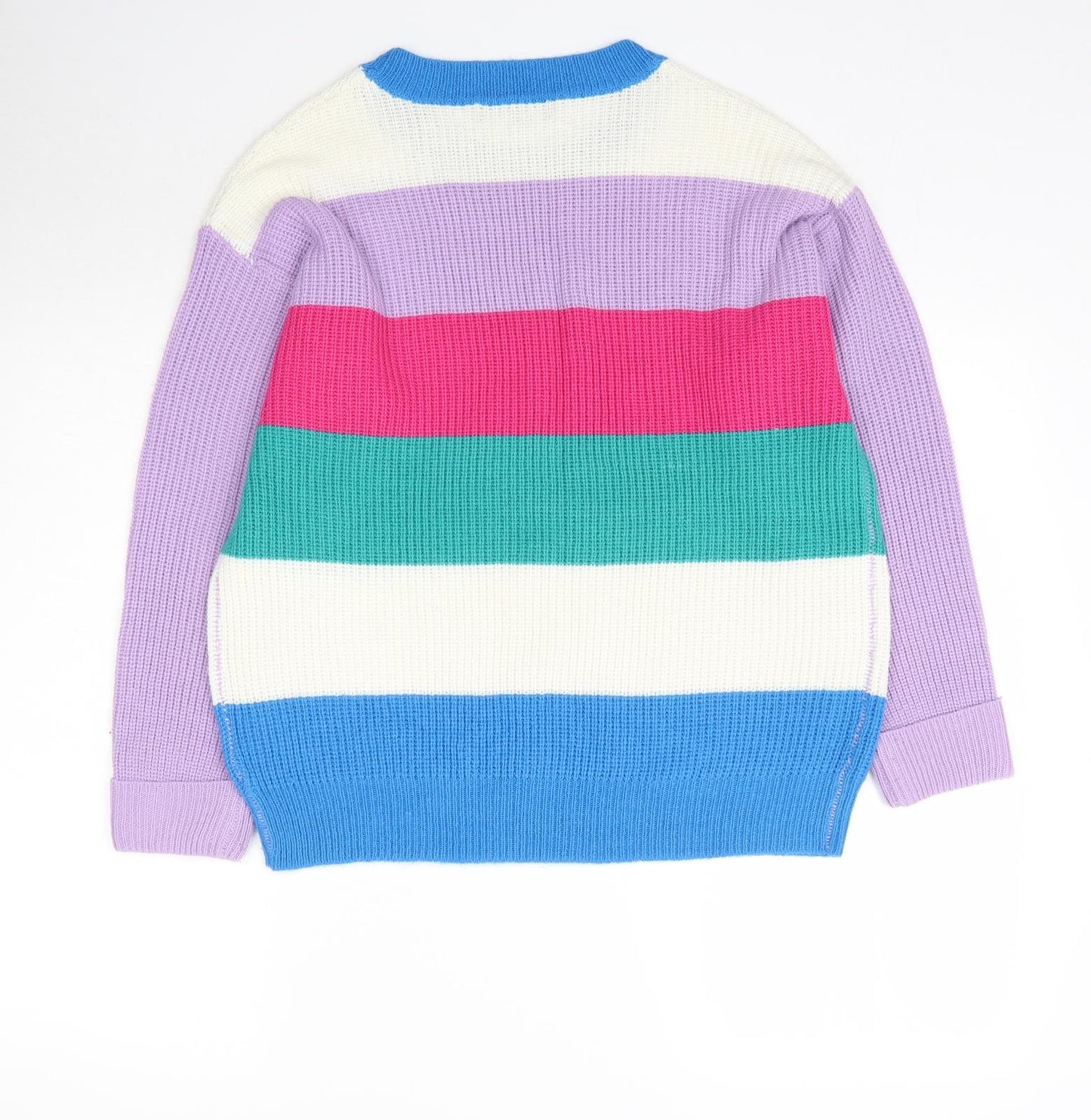 Studio Womens Multicoloured Striped Knit Pullover Jumper Size 16