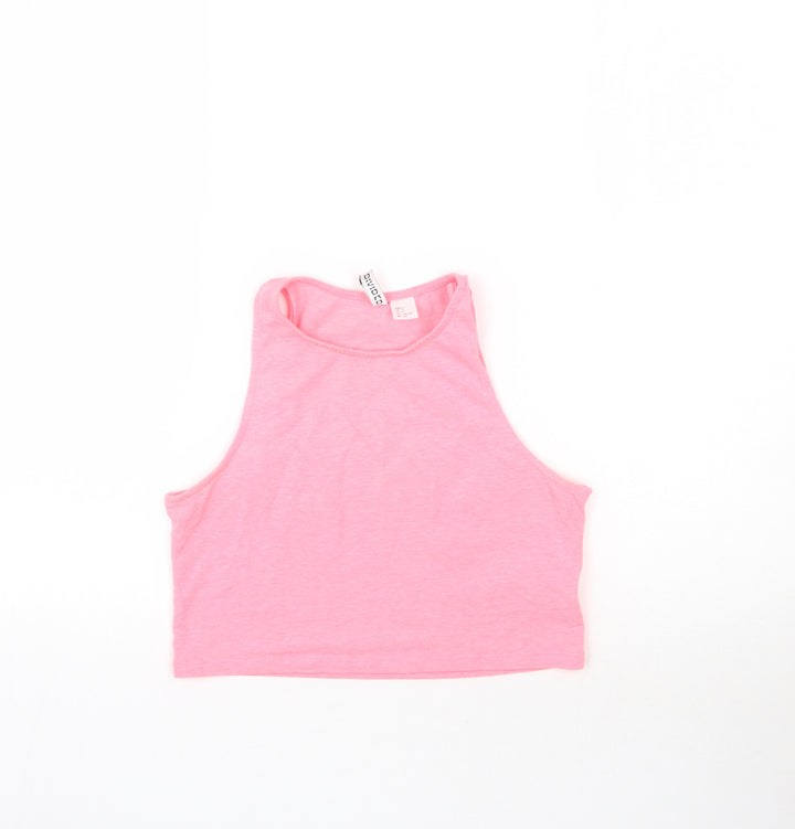 H&M Womens Pink Cropped Tank Size S