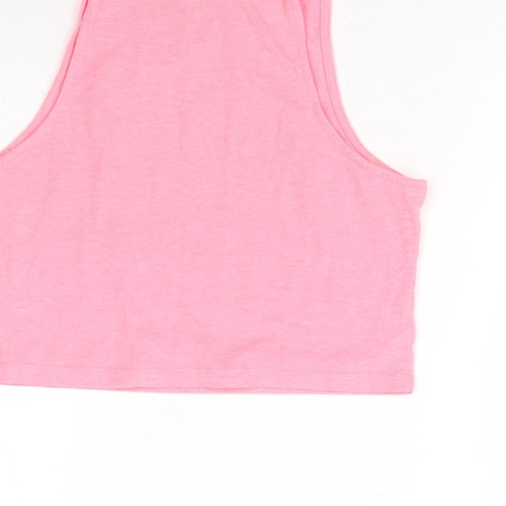 H&M Womens Pink   Cropped Tank Size S