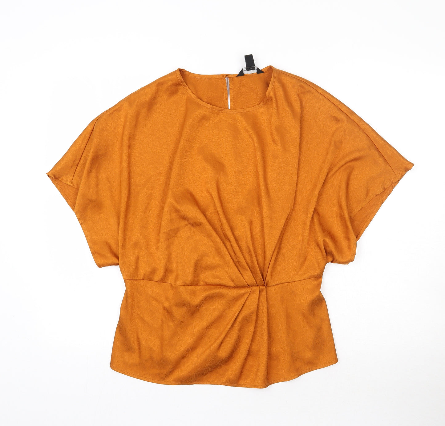New Look Womens Gold   Basic Blouse Size 14  - Bronze / Gold / Orange