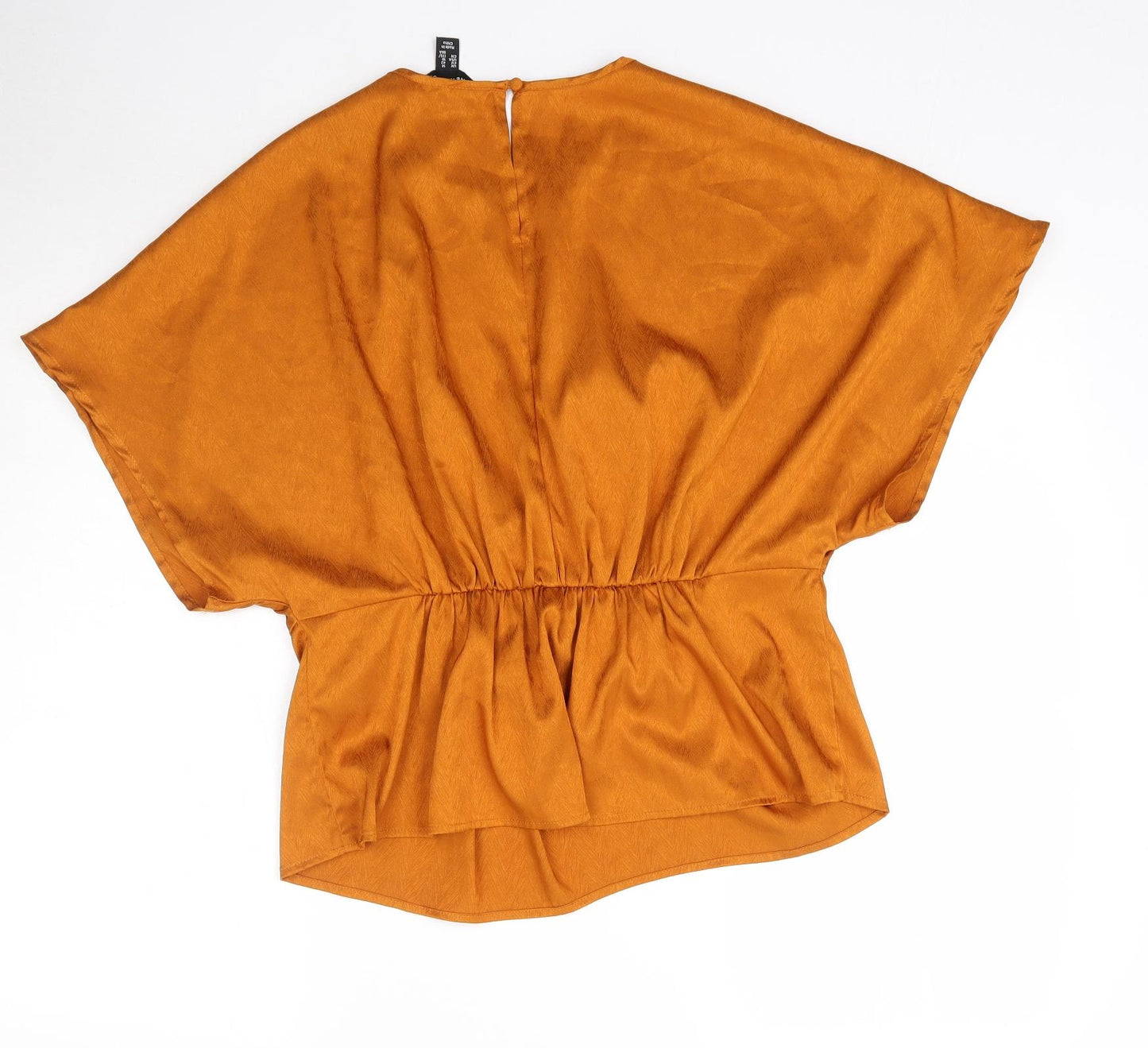 New Look Womens Gold   Basic Blouse Size 14  - Bronze / Gold / Orange