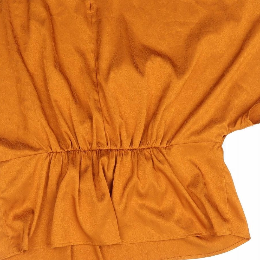 New Look Womens Gold   Basic Blouse Size 14  - Bronze / Gold / Orange