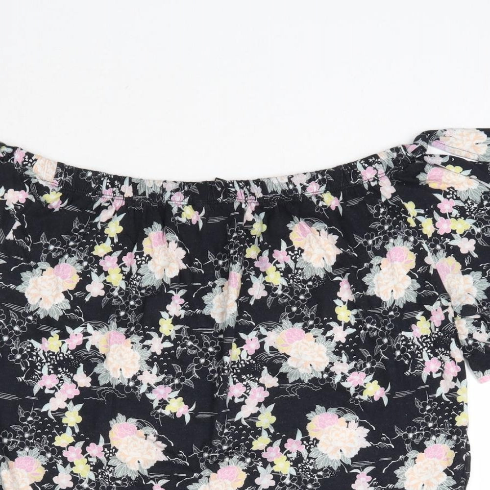 New Look Womens Multicoloured Floral  Basic Blouse Size 12