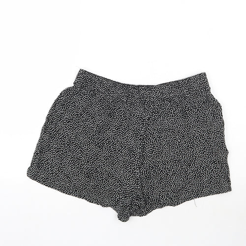 Papaya Womens Black Polka Dot  Hot Pants Shorts Size 12