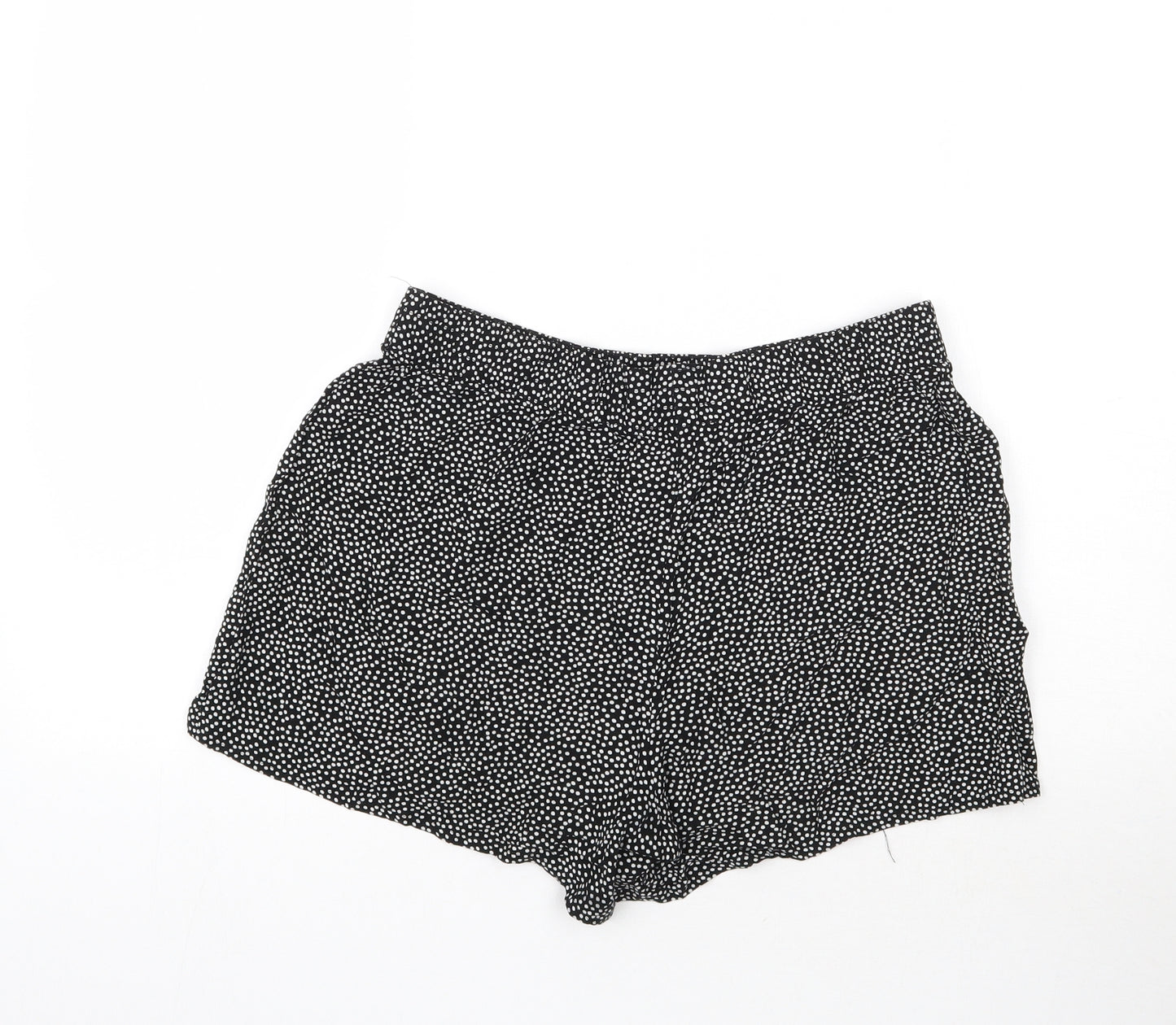 Papaya Womens Black Polka Dot  Hot Pants Shorts Size 12