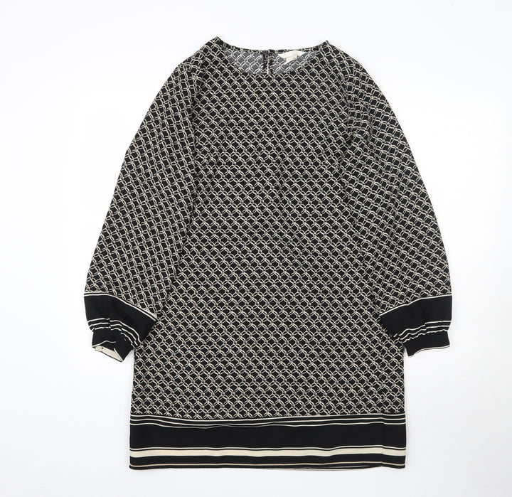 H&M Womens Black Geometric  Mini  Size 10